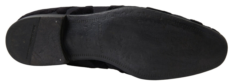 Mocassins vintage noirs exquis pour hommes