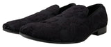 Mocassins vintage noirs exquis pour hommes