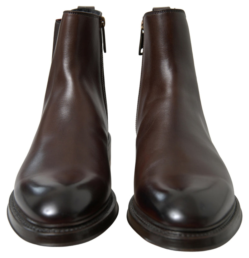 Elegante Leder -Chelsea -Stiefel