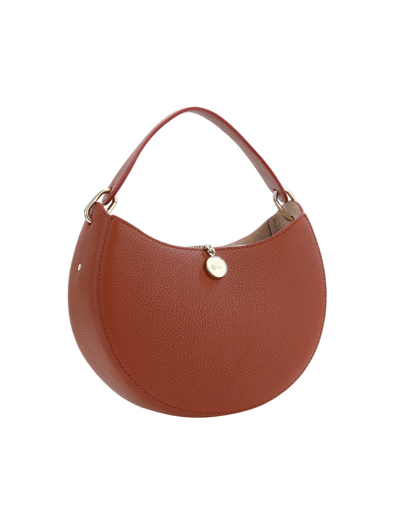 Sepia Brown Small Arlène Leather Bolso de hombro