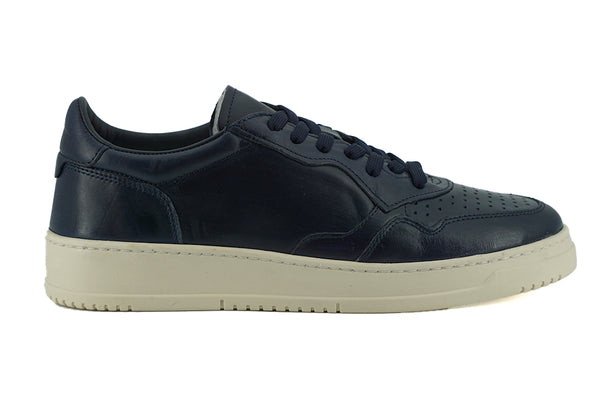 Elegante dunkelblaue Leder -Sneakers