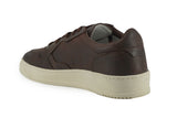 Sneaker in tessuto in pelle esclusive in marrone