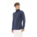 Chick Rollkragenpullover in Blue - Modal & Cashmere Mischung