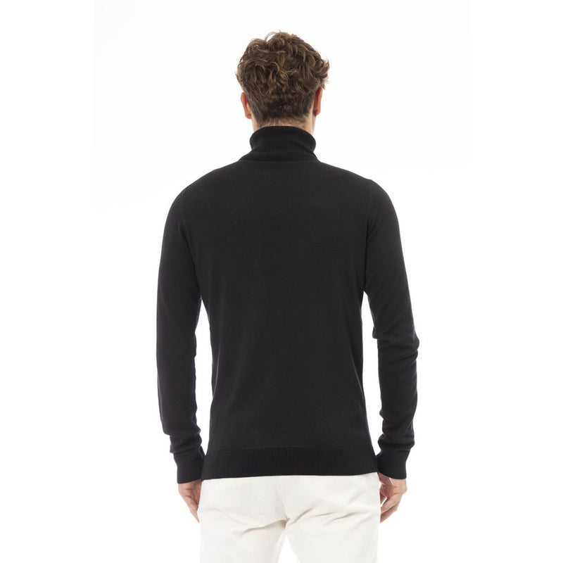 Elegant gerippter Rollkragenpullover Mischpullover