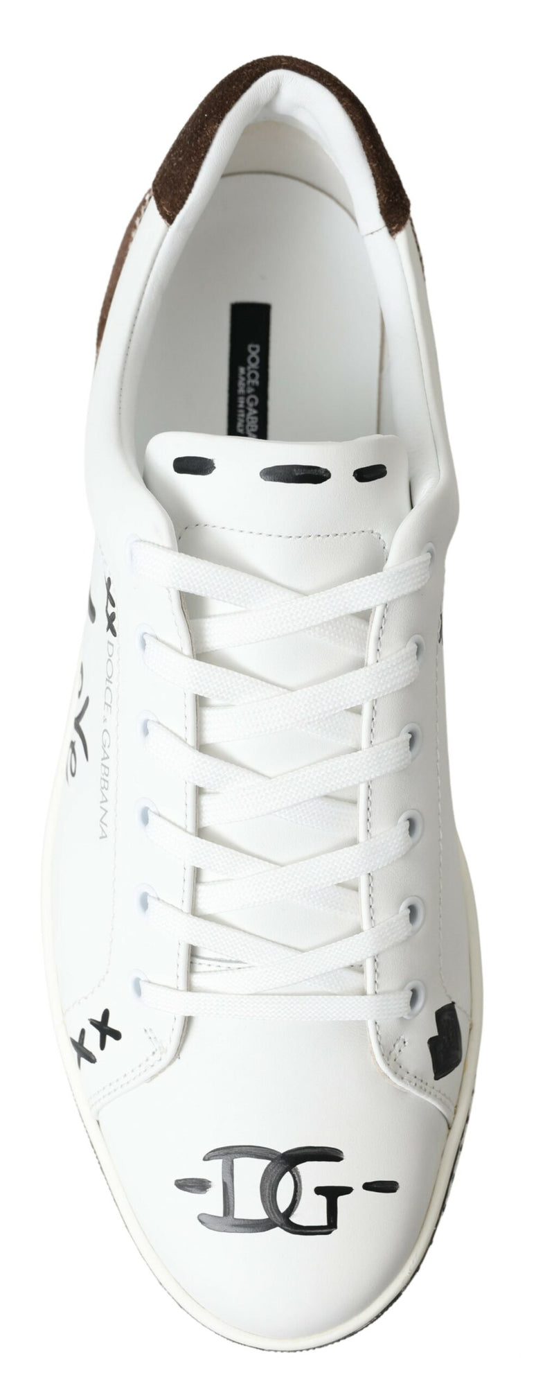 Zapatillas de deporte informal de cuero blanco elegantes