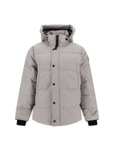 Elegant Limestone Grey Down Jacket