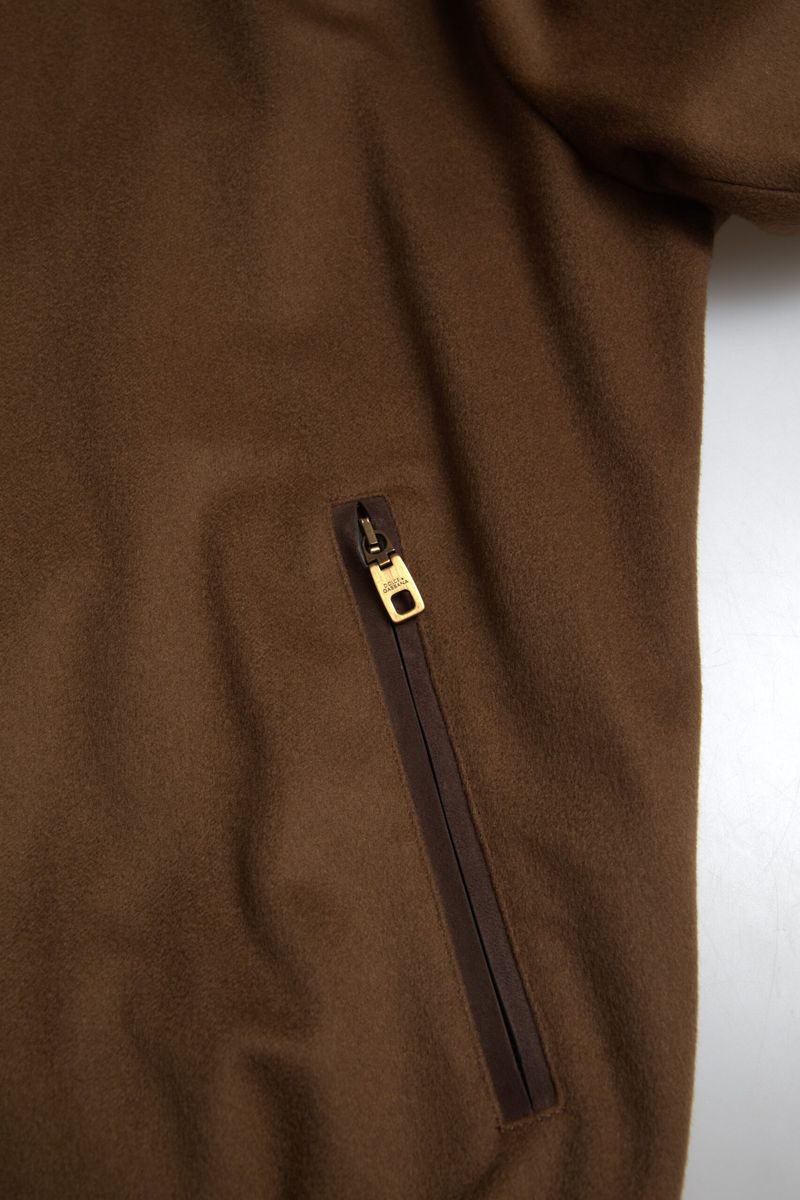 Κομψό Brown Cashmere Bomber Backet