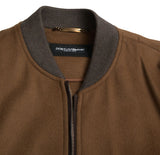 Κομψό Brown Cashmere Bomber Backet