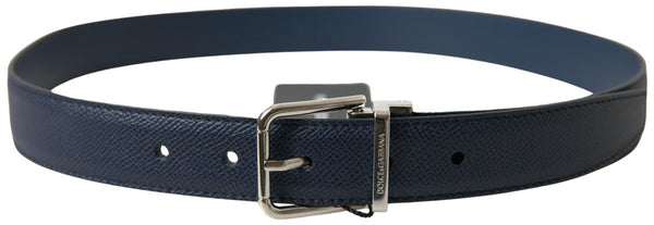 Ceinture en cuir bleu aigue-marine