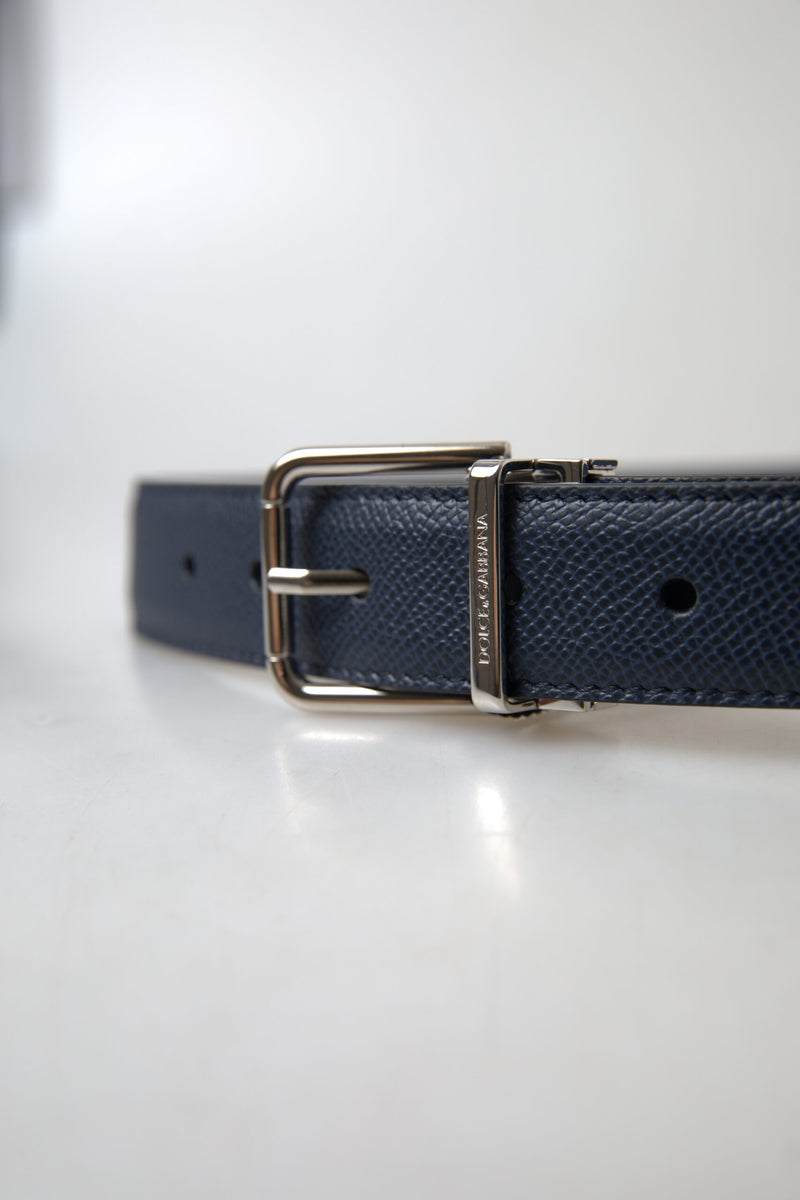 Ceinture en cuir bleu aigue-marine