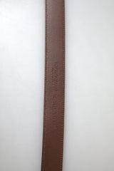 Elegant Leather Belt with Metal Buckle