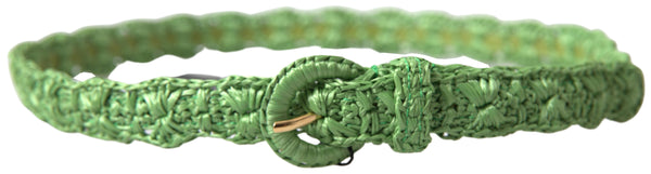 Ceinture de viscose vert élégant avec boucle métallique