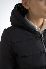 Elegant Full Zip Black Hooded Jacket