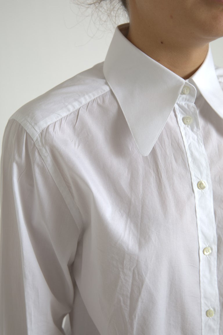 Elegante tapa de collar de algodón blanco