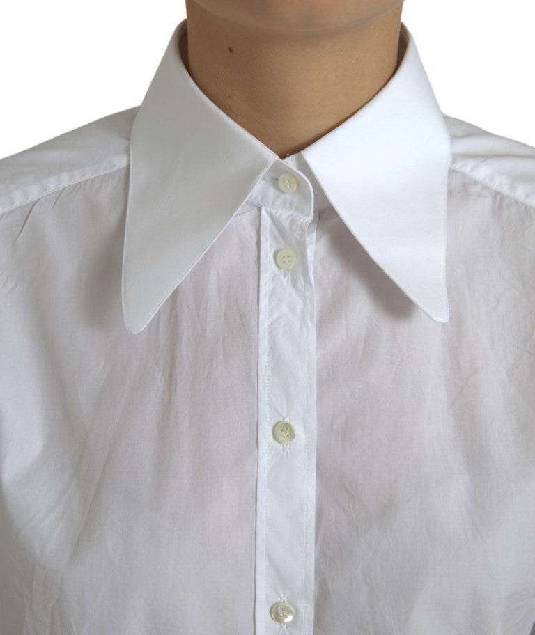 Elegante tapa de collar de algodón blanco