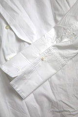 Elegante camicia a manica lunga in cotone bianco