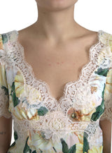 Elegante blusa de seda con estampado floral