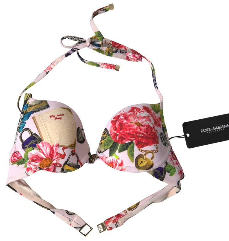 Elegancia top bikini de bikini floral elegante