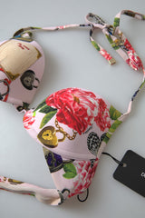 Elegancia top bikini de bikini floral elegante