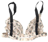 Elegante estampado floral beige sujetador