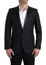 Exquisite, schlanker Fit Woll-Blazer-Blazer