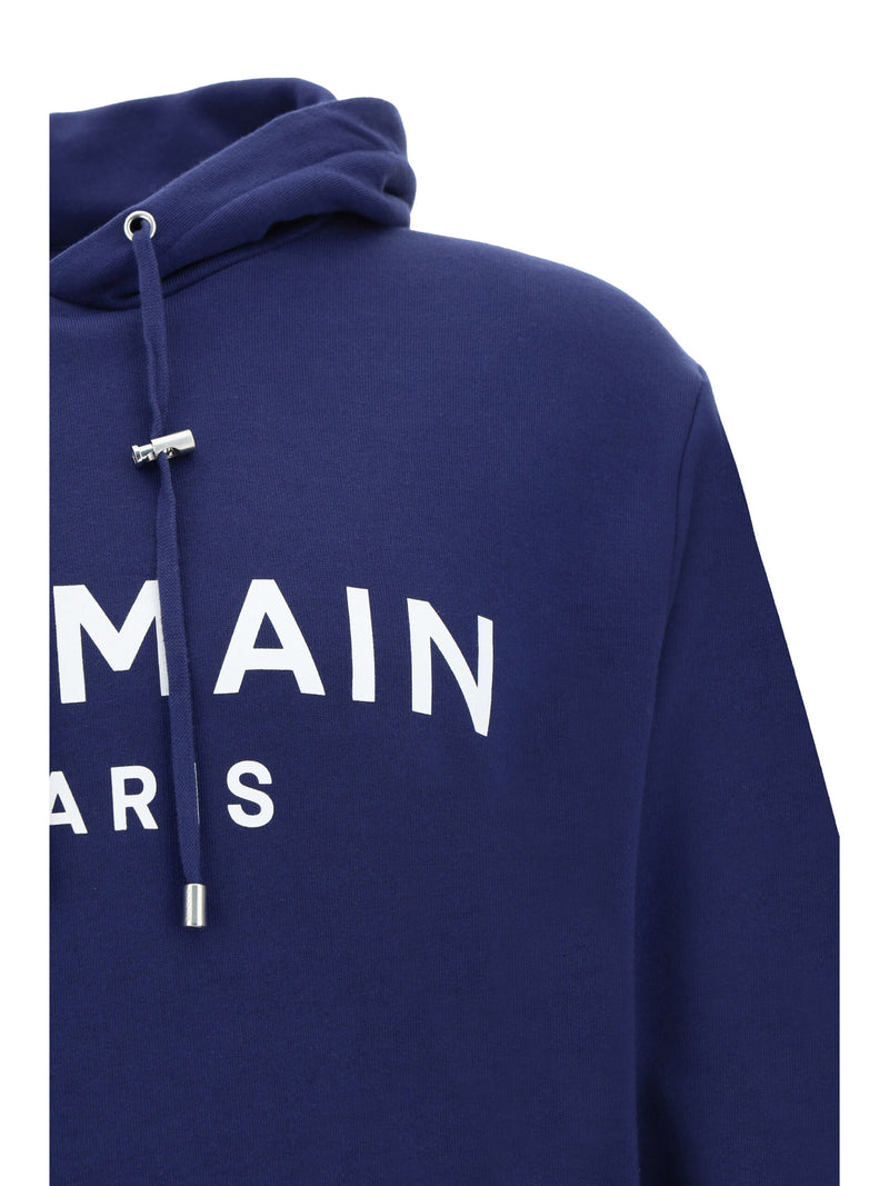 Sweat à capuche monogramme bleu marine élégant