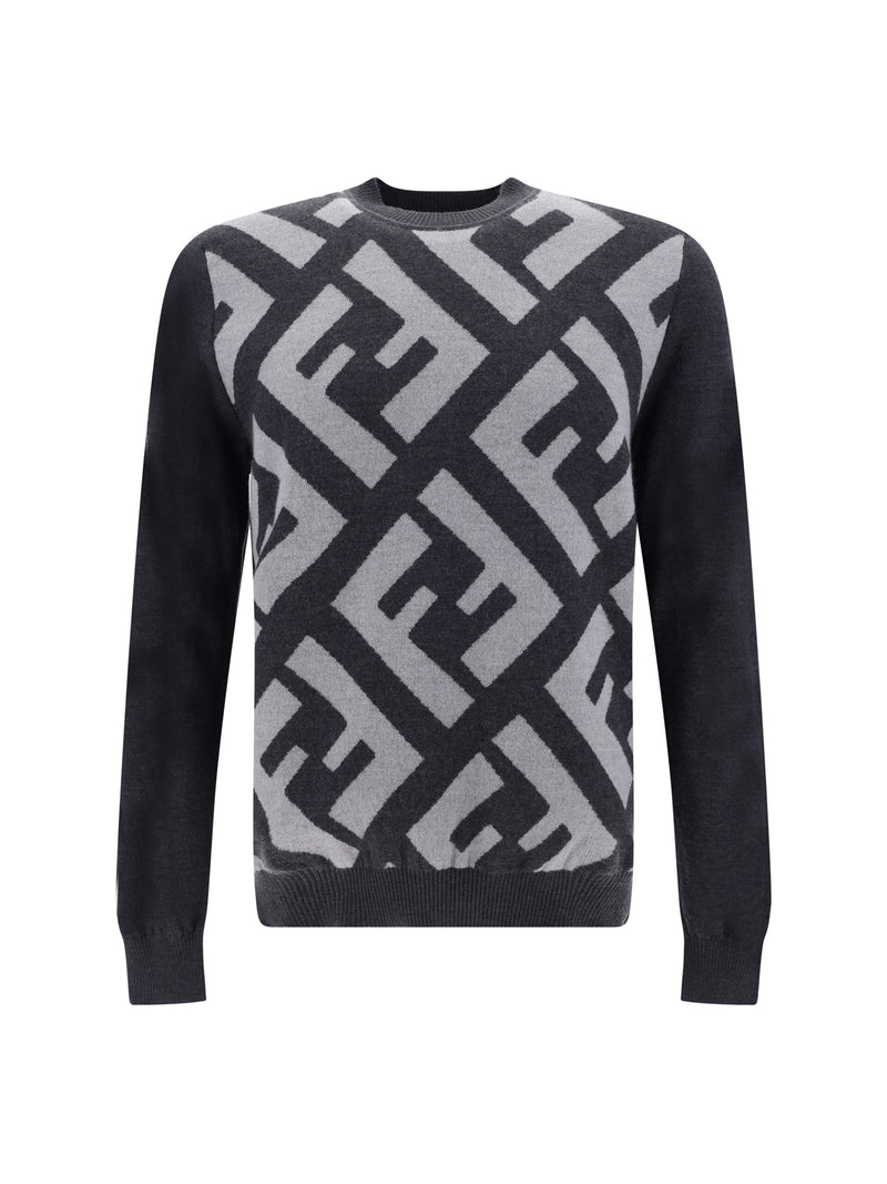 Maglione logo iconico grigio chic grigio