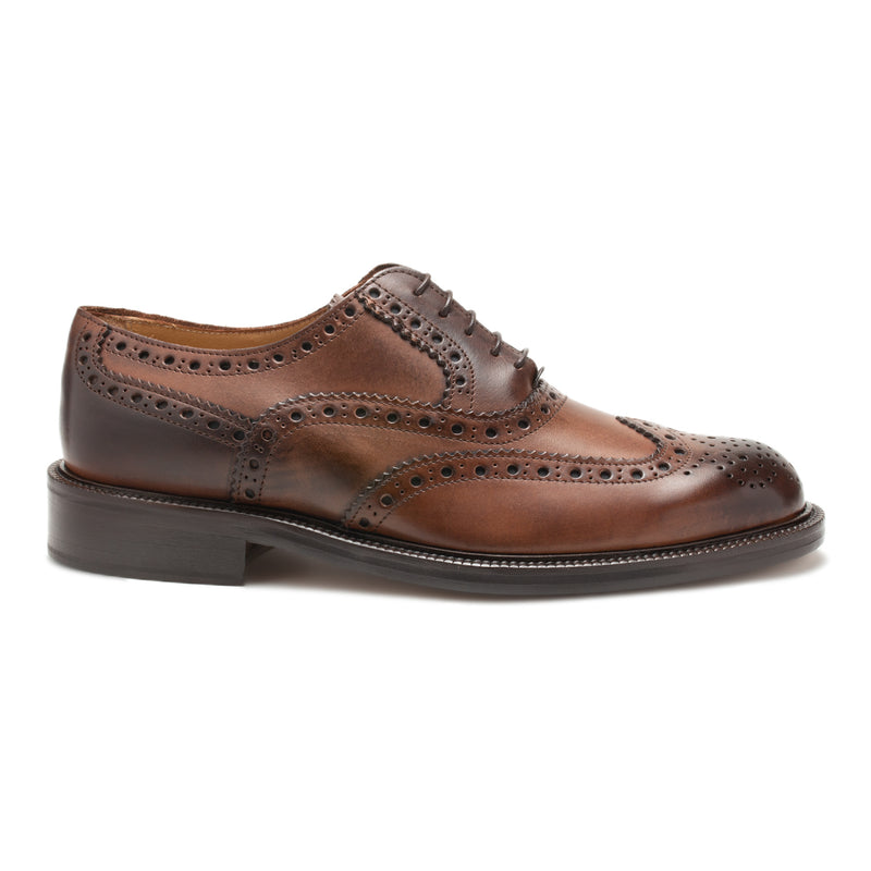 Authentische volle Brogue Leder -Kleiderschuhe