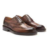 Authentische volle Brogue Leder -Kleiderschuhe