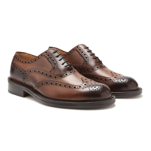 Autentiche scarpe elementi in pelle full brogue