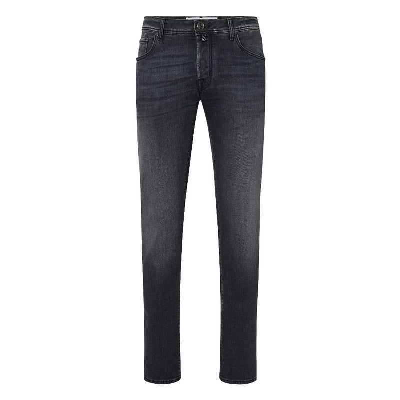 Elegant Slim Fit Black Stretch Jeans