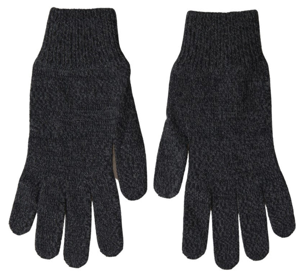 Gants d'hiver élégants en laine vierge en gris