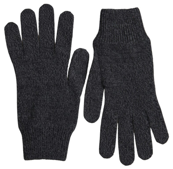 Gants d'hiver élégants en laine vierge en gris