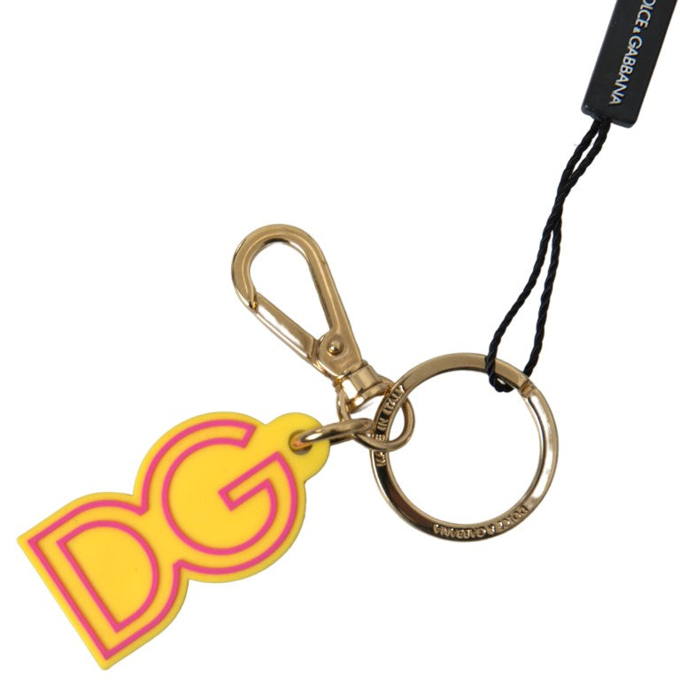 Chic Keychain amarillo de logotipo engravado