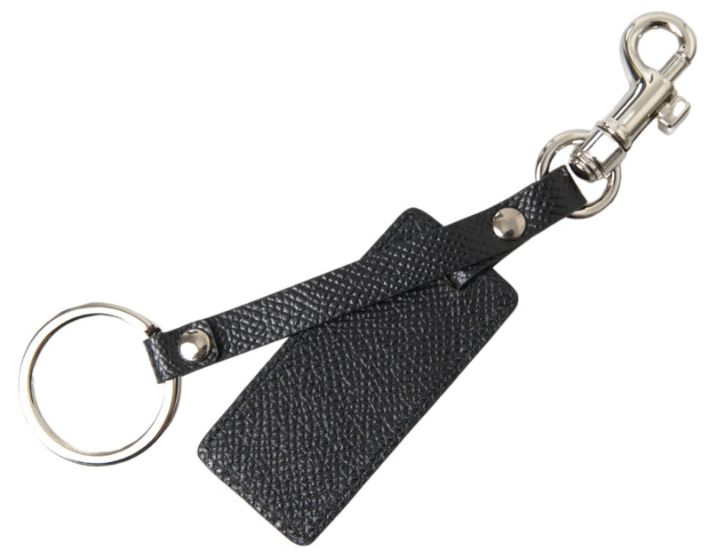 Elegante accesorio de llavero de cuero negro