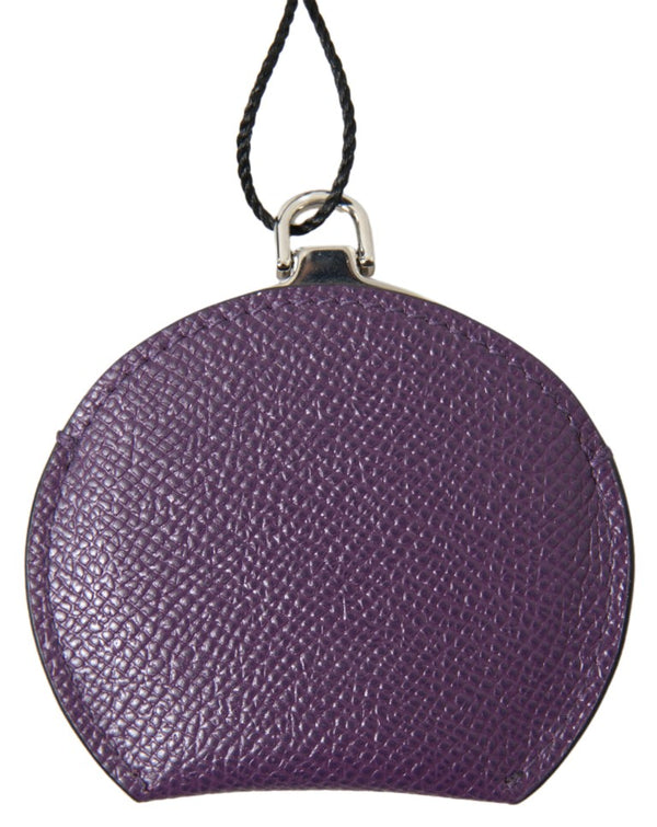 Support de miroir en cuir violet élégant