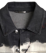 Veste en jean stretch en coton multicolore