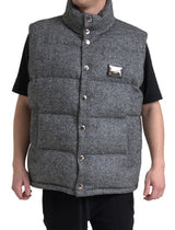 Κομψό Chevron Knit Wool Blend Vest Jacket