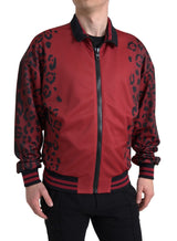 Rote Leopardenmuster -Bomberjacke