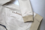 Cream Leder Bomberjacke