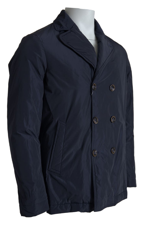 Elegante doppelte Blaue Jacke