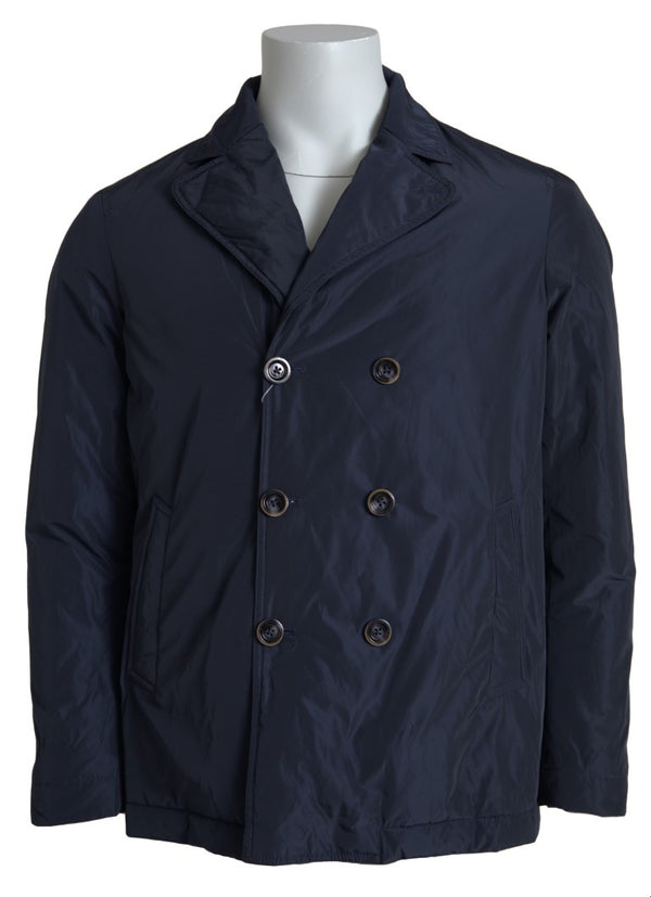 Elegante doppelte Blaue Jacke