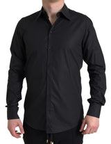 Shirt Formal Shirt Button élégant en or noir