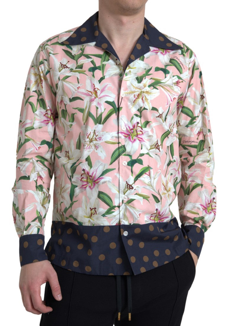 Shirt décontracté rose élégant slim fit