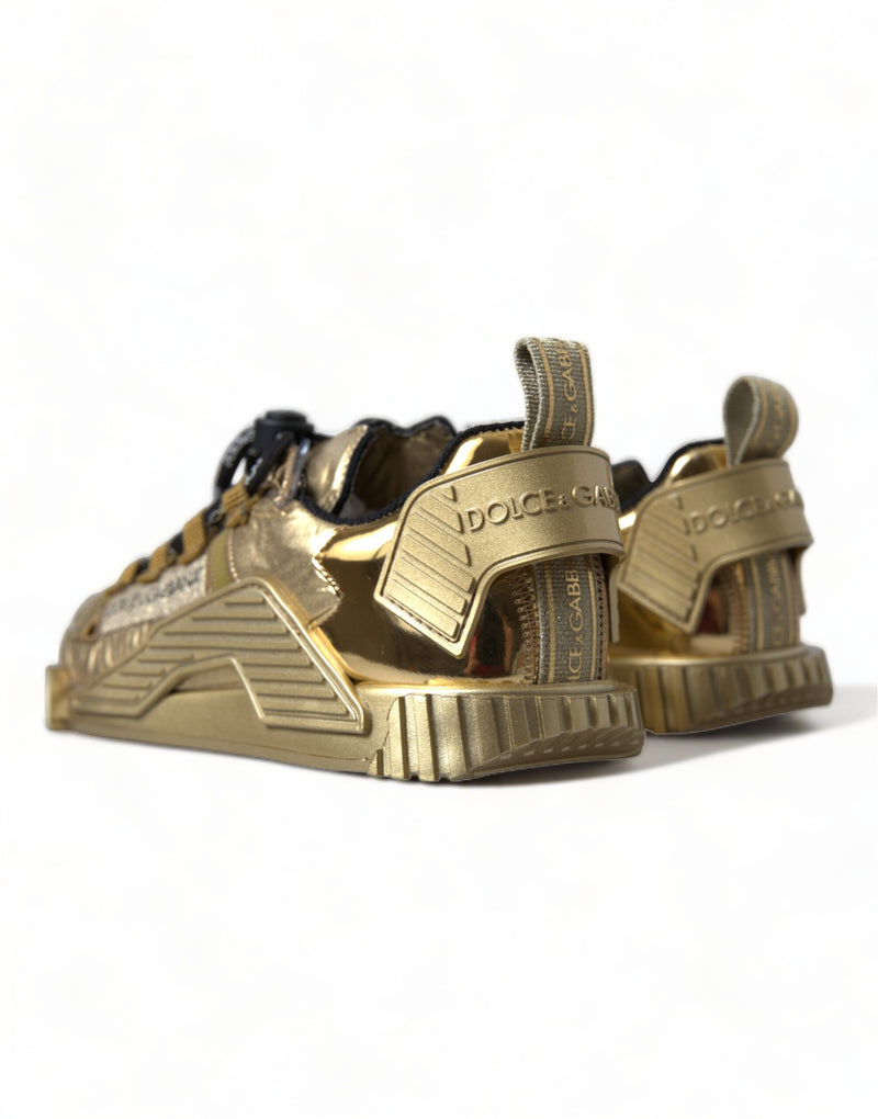 Gleaming Gold-Toned Luxury Sneakers