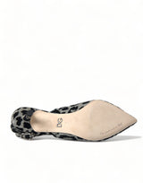 Crystal Leopard Slingback Talons Pompes