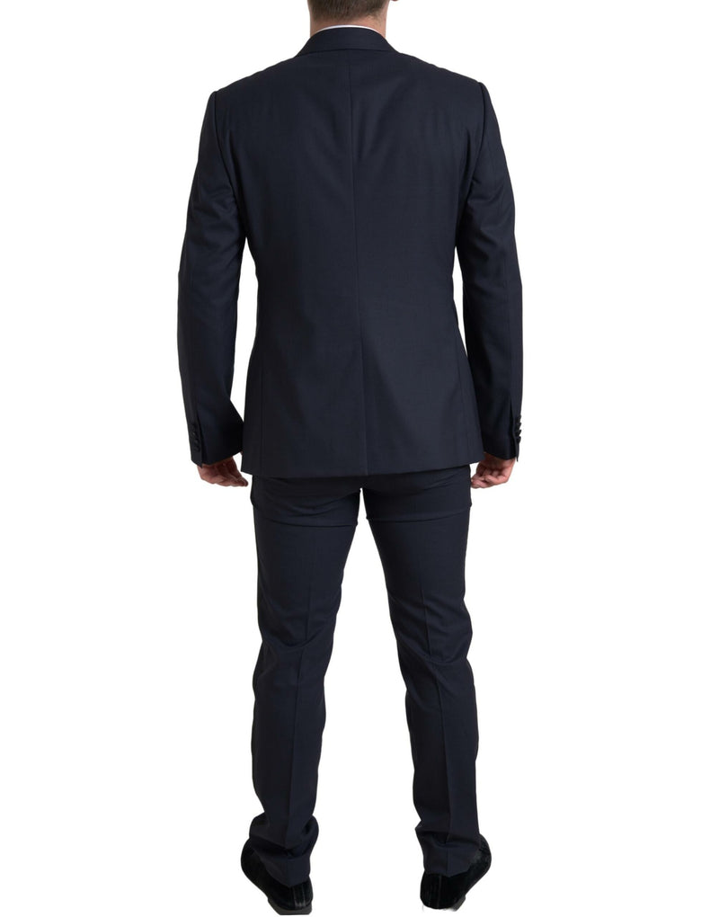 Elegante abito blu e nero martini slim fit