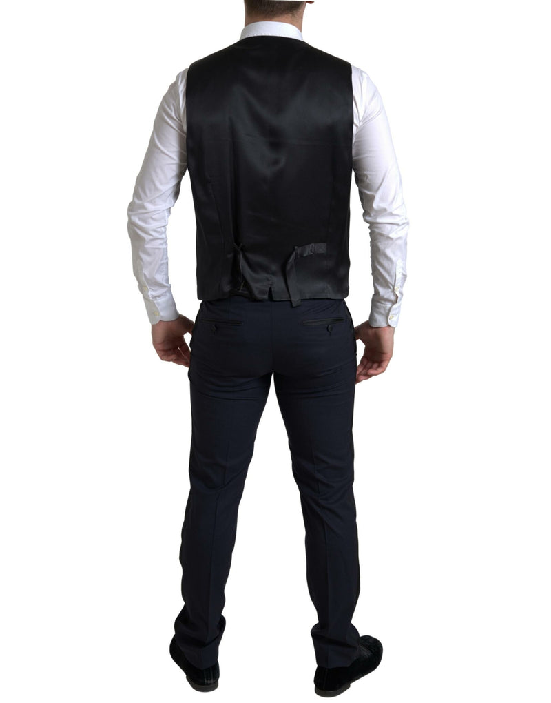 Elegante abito blu e nero martini slim fit