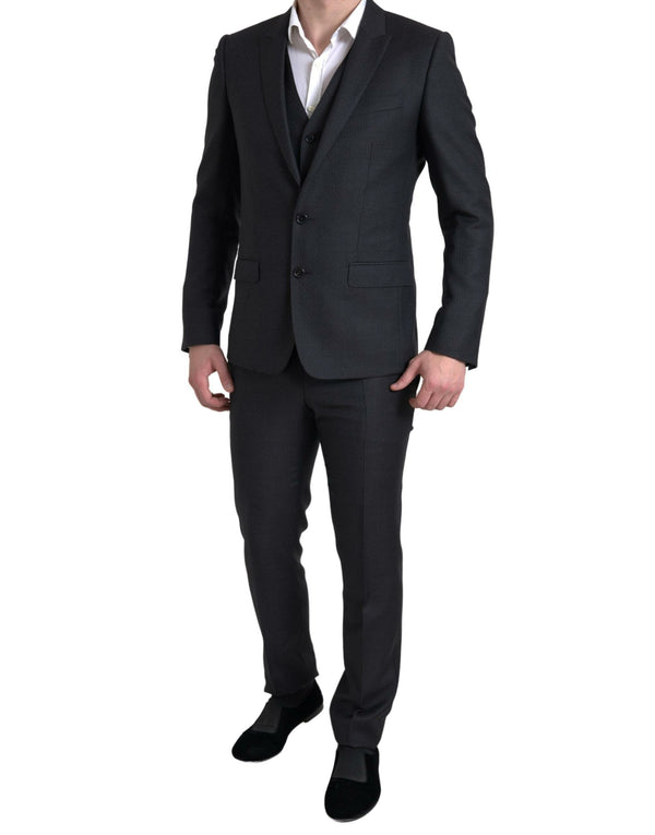 Elegant Black Martini Slim Fit 3 pièces