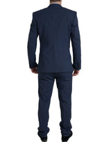 Eleganter schlanker fit blauer zweiteiliger Anzug